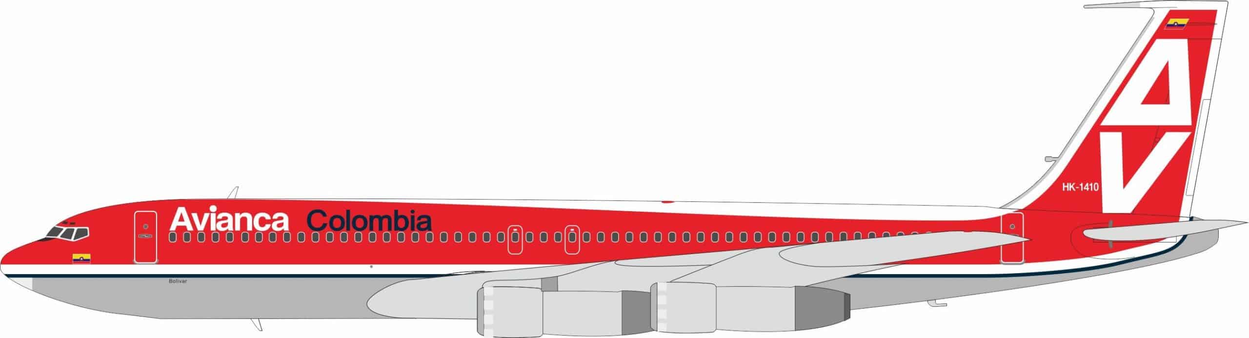 InFlight 200 1:200 Avianca Boeing B707-300 HK-1410 (IF707AV0225P)