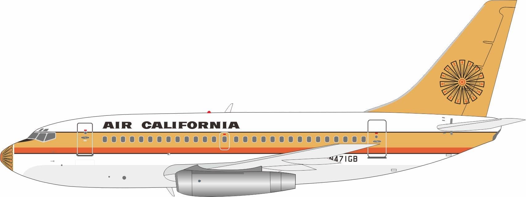 InFlight 200 1:200 Air California Boeing B737-100 N471GB (IF731OC0925)