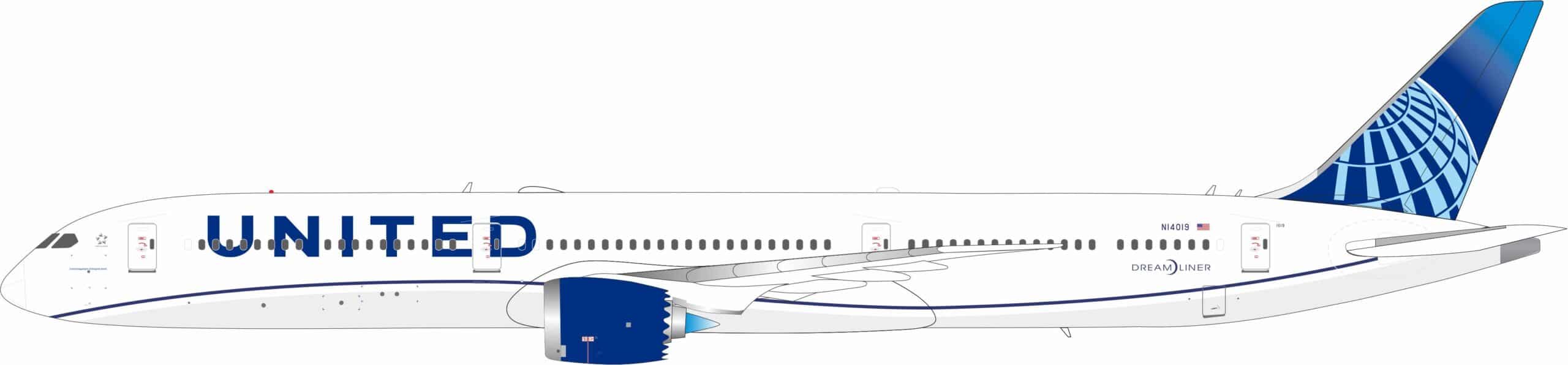 InFlight 200 1:200 United Airlines Boeing B787-10 Dreamliner N14019 (IF78XUA0625)