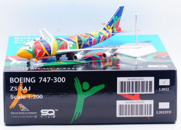 SQ Wings 1:200 South African Airways Boeing B747-300 "Ndizani - Flaps Up" ZS-SAJ (L2022)