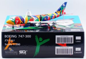 SQ Wings 1:200 South African Airways Boeing B747-300 "Ndizani - Flaps Down" ZS-SAJ (L2022FD)
