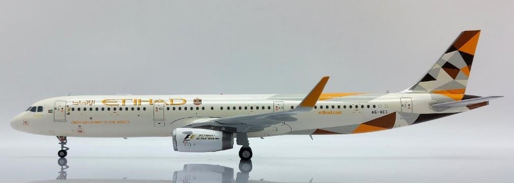 JC Wings 1:200 Etihad Airways Airbus A321-200S A6-AEE (LH2403)