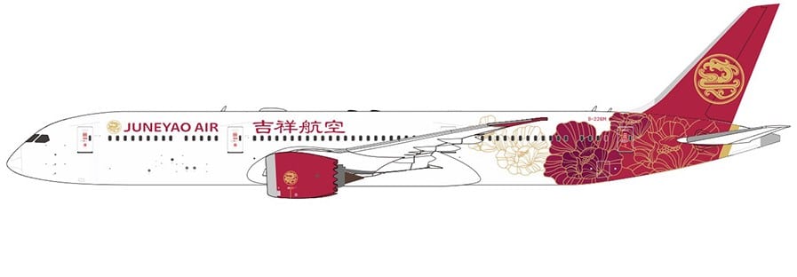 NG Models 1:400 Juneyao Airlines Boeing B787-9 Dreamliner "Blossoming China" B-226M (NG55146)