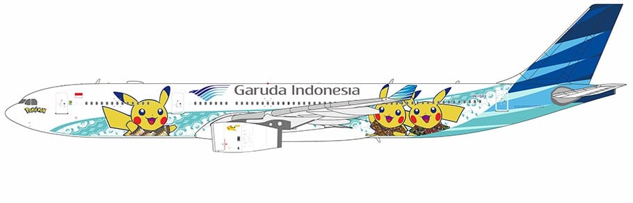 NG Models 1:400 Garuda Indonesia Airbus A330-300 "Pikachu Jet GA-2" PK-GPY (NG62073)
