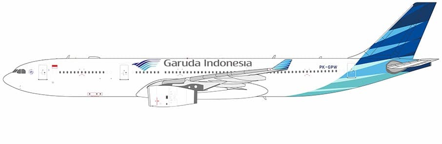 NG Models 1:400 Garuda Indonesia Airbus A330-300 PK-GPW (NG62074)