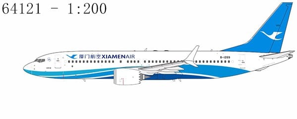 NG Models 1:200 Xiamen Airlines Boeing B737 MAX 8 B-1289 (NG64121)