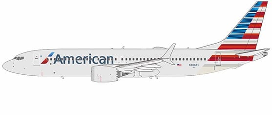 NG Models 1:200 American Airlines Boeing B737 MAX 8 N306RC (NG92017)
