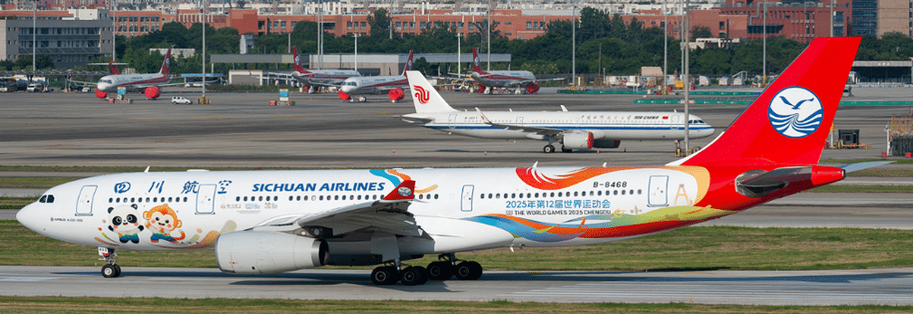 JC Wings 1:400 Sichuan Airlines Airbus A330-200 "The World Games 2025 Chengdu" B-8468 (XX40785)