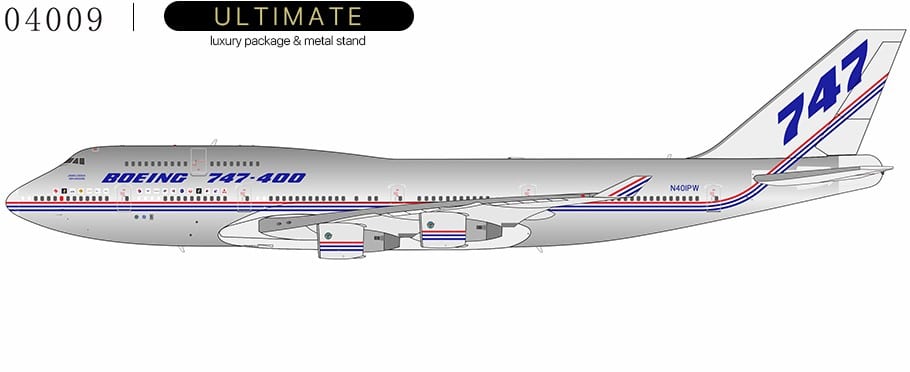 NG Models Ultimate 1:400 Boeing Aircraft Company Boeing B747-400 "House Colours" N401PW (NG04009)