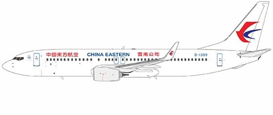 NG Models 1:200 China Eastern Yunnan Airlines Boeing B737-800w B-1309 (NG08054)