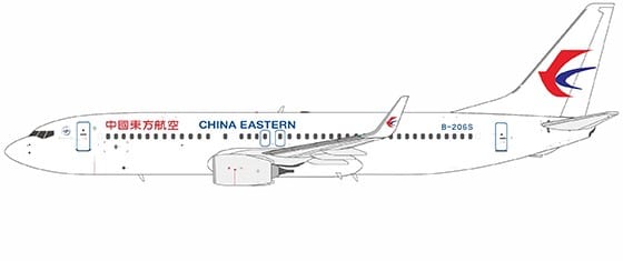 NG Models 1:200 China Eastern Airlines Boeing B737-800w B-206S (NG08055)