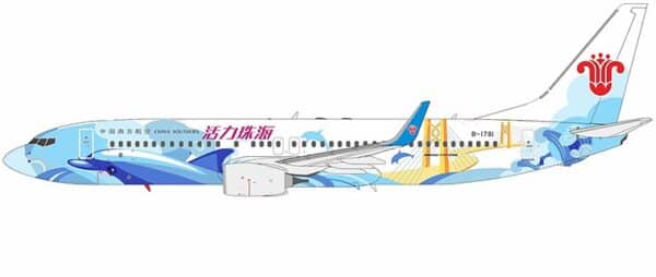 NG Models 1:200 China Southern Airlines Boeing B737-800w "Energetic Zhuhai" B-1781 (NG24040)