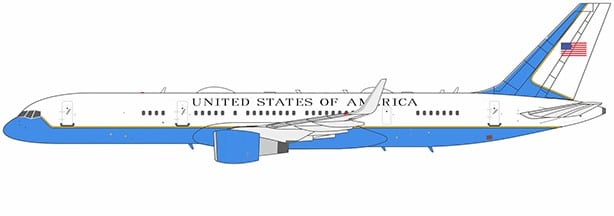 NG Models 1:200 United States Air Force (USAF) Boeing C-32A (B757-200) VIP 19-0018 (NG42042)