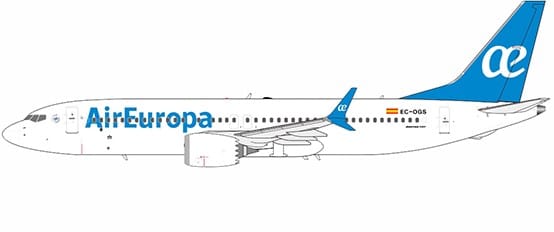 NG Models 1:400 Air Europa Boeing B737 MAX 8 EC-OGS (NG88044)