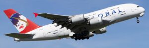 Aviation 400 1:400 Global Airlines (Hi Fly Malta) Airbus A380-800 9H-GLOBL (AV4285)
