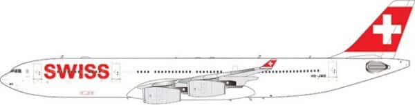 Aviation 400 1:400 Swiss Airbus A340-300 "Zurich" HB-JMB (AV4320)