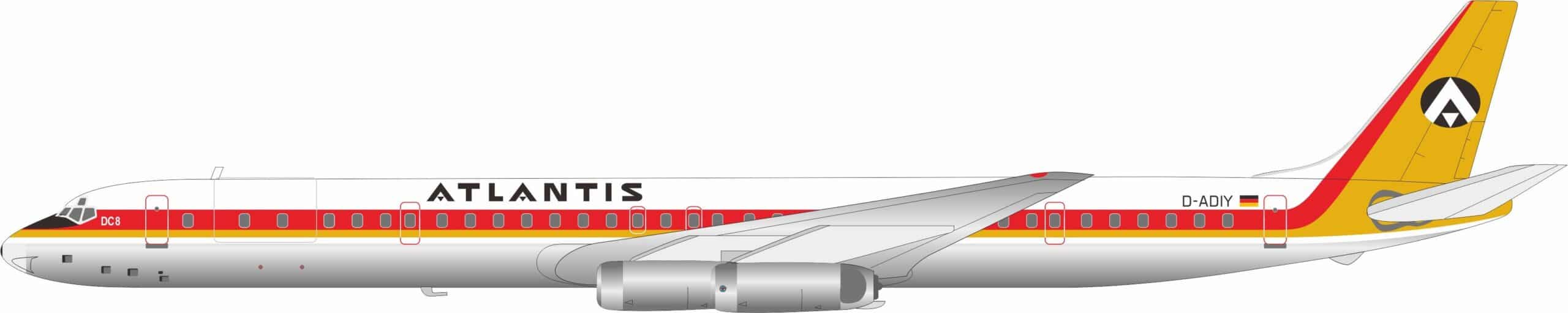 InFlight 200 1:200 Atlantis McDonnell Douglas DC-8-63 D-ADIY (IF8630825)
