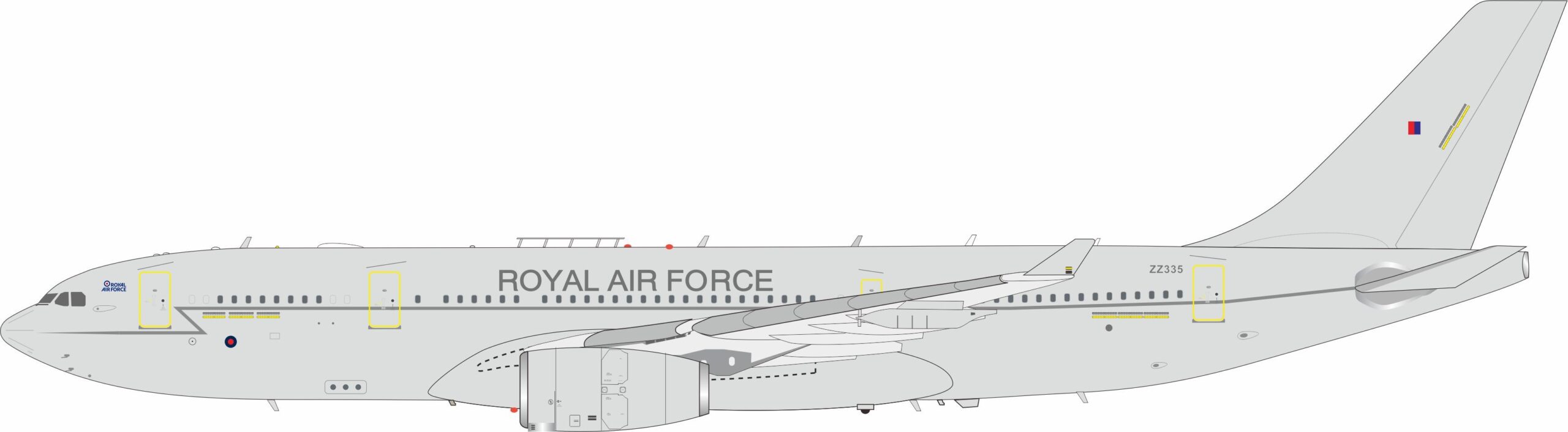 InFlight 200 1:200 Royal Air Force (RAF) Airbus KC2 Voyager (A330-200 MRTT) ZZ335 (IFMRTTRAF335)