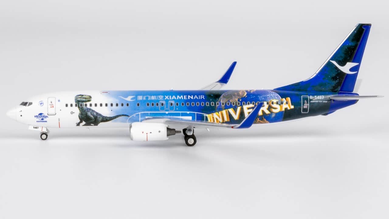 NG Models 1:400 Xiamen Airlines Boeing B737-800w "Universal Beijing Resort - Jurassic World Isla Nublar" B-5487 (NG58228)