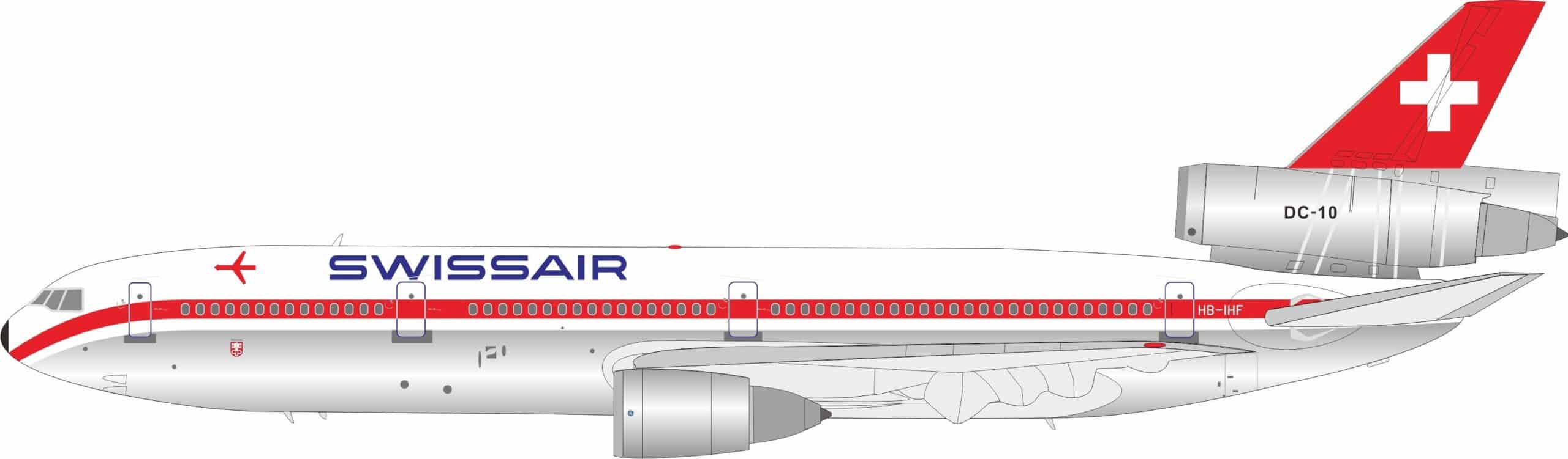 InFlight 200 1:200 Swissair McDonnell Douglas DC-10-30 "Nidwalden" HB-IHF (B-DC10-SR-0825P)