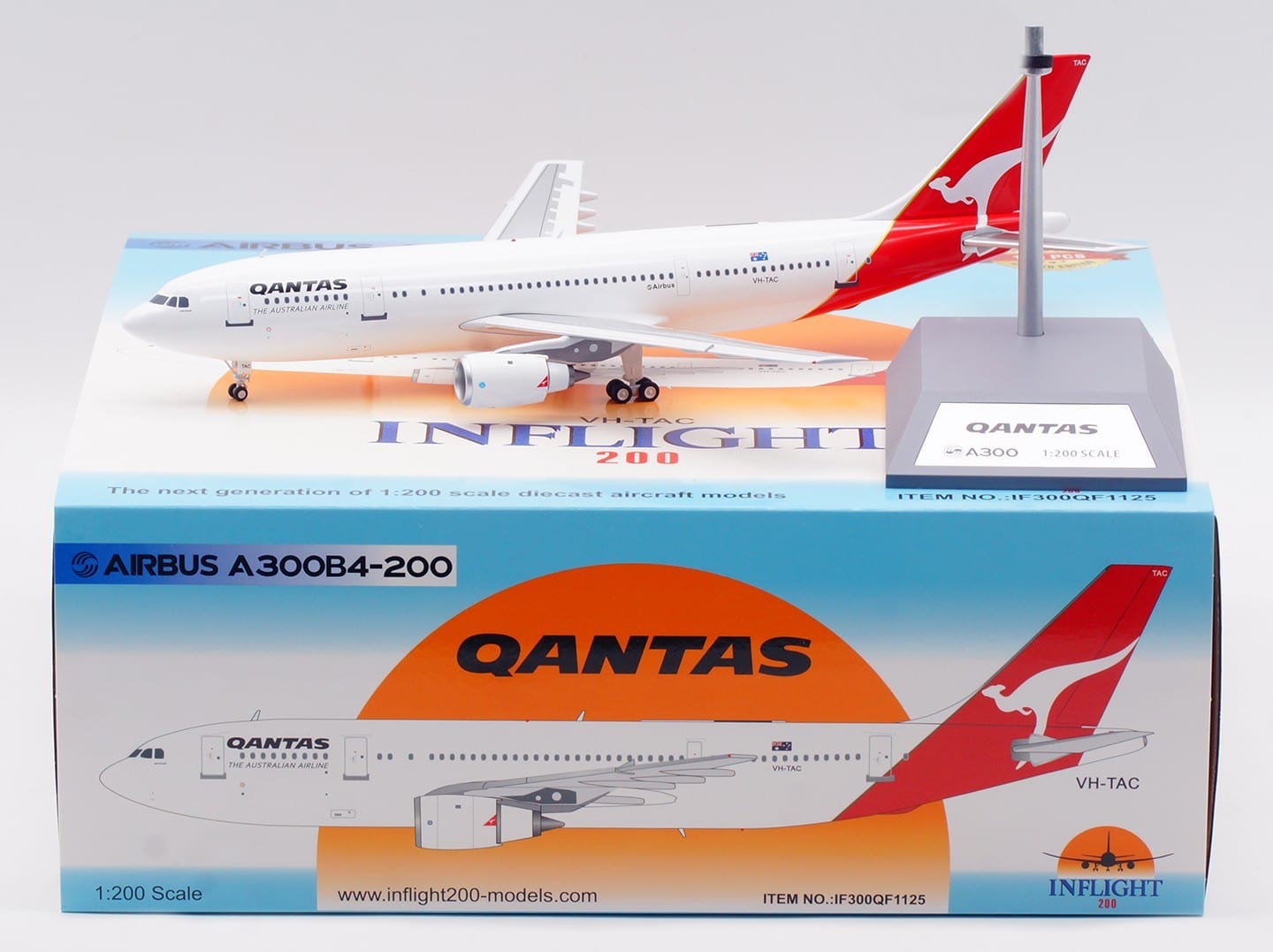InFlight 200 1:200 Qantas Airways Airbus A300B4-200 "John Forrest" VH-TAC (IF300QF1125)