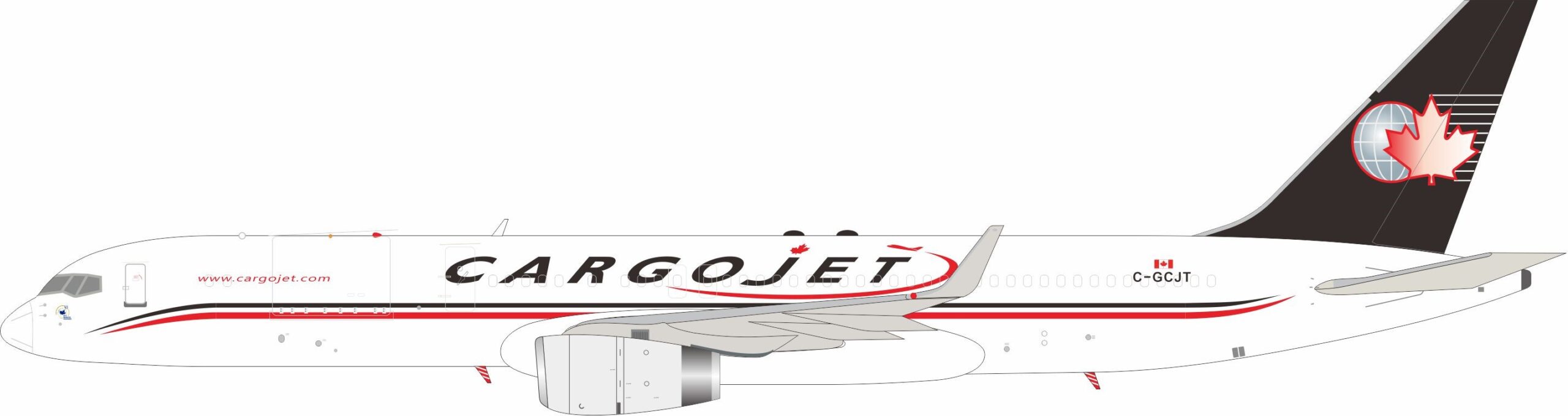 InFlight 200 1:200 Cargojet Airways Boeing B757-200(PCF)w C-GCJT (IF752W81125)