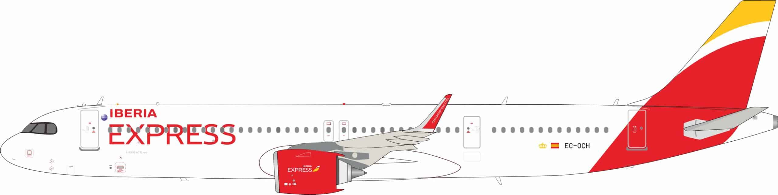 J-Fox Models 1:200 Iberia Express Airbus A321neo EC-OCH (JF-A321-060L)