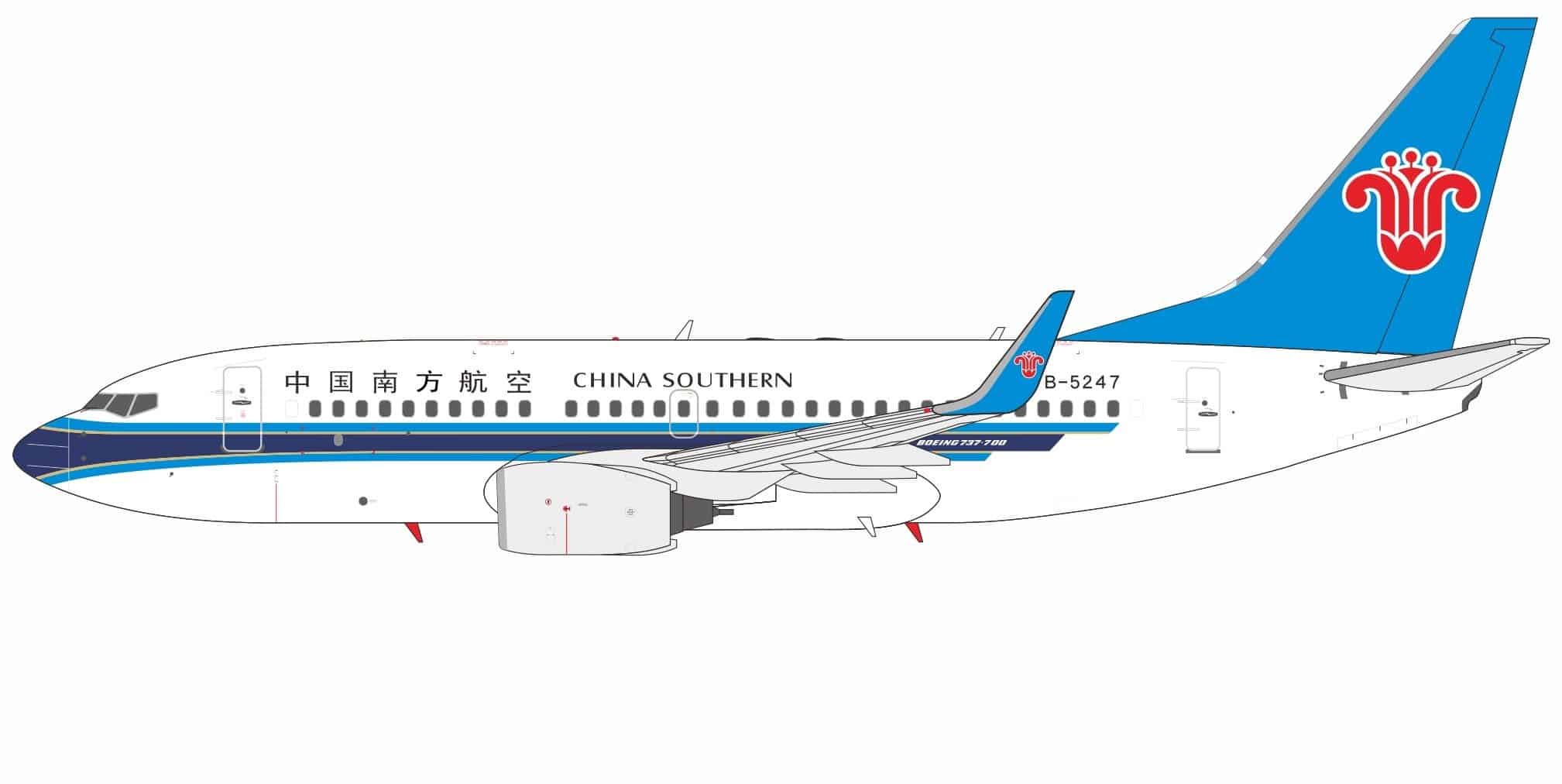 NG Models 1:200 China Southern Airlines Boeing B737-700w B-5247 (NG24045)