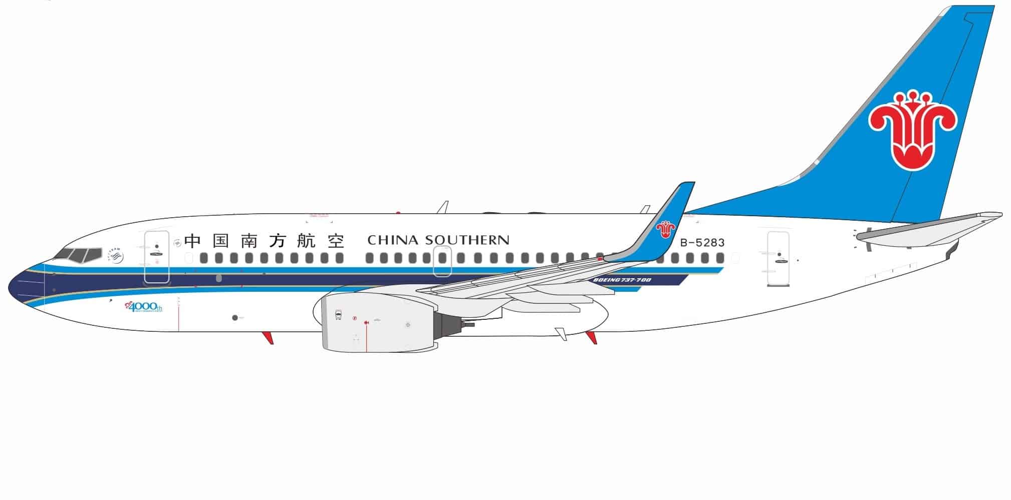 NG Models 1:200 China Southern Airlines Boeing B737-700w "4000th Next Generation 737" B-5283 (NG24046)