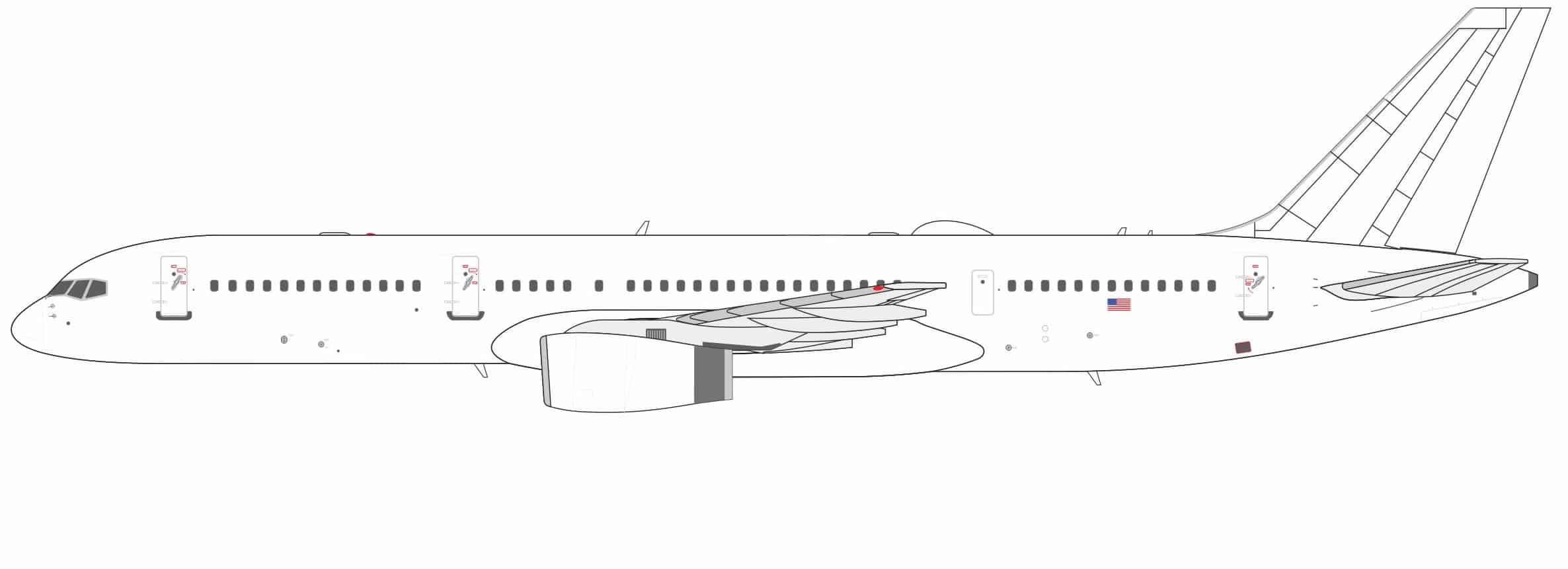 NG Models 1:200 United States Air Force (USAF) Boeing C-32B (B757-200) 00-9001 (NG42043)