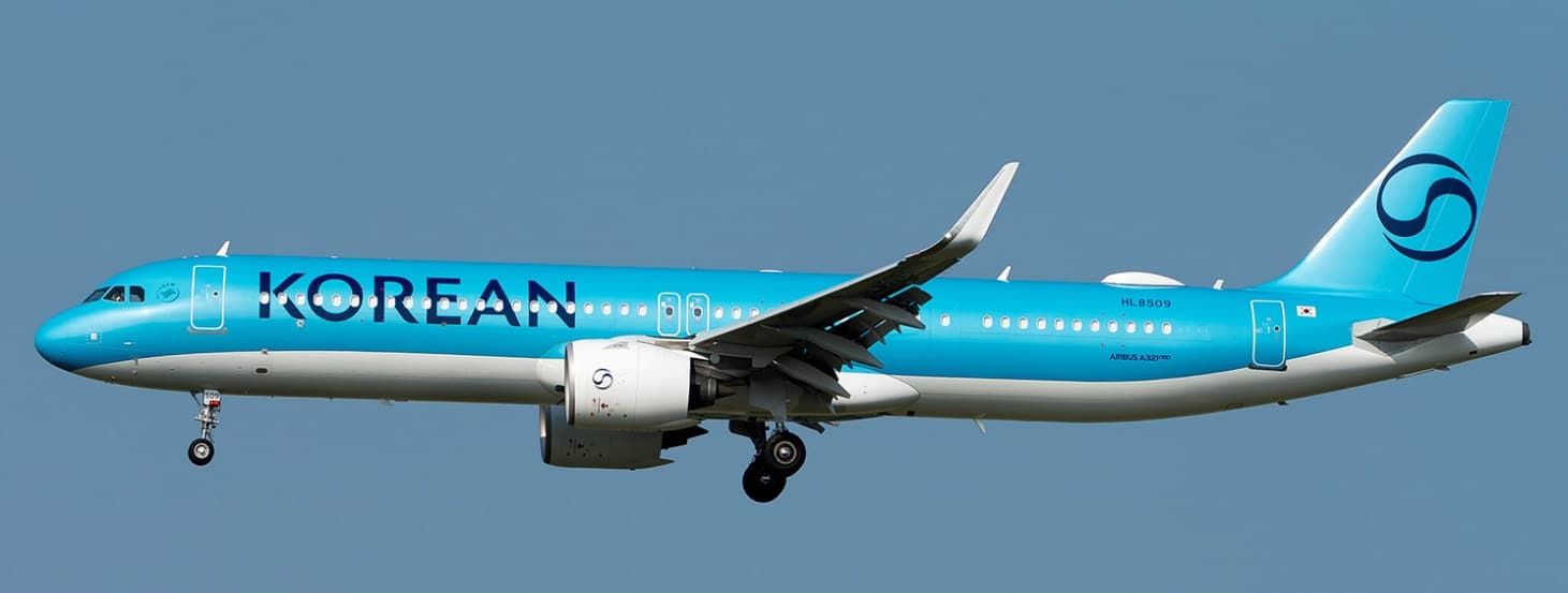 JC Wings 1:400 Korean Air Airbus A321neo HL8509 (SA4106)