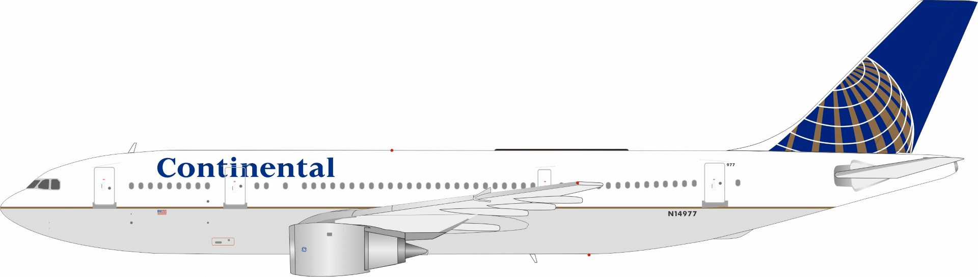 InFlight 200 1:200 Continental Airlines Airbus A300B4-200 N14977 (IF300CO0525)