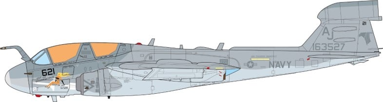 JC Wings Military 1:72 United States Navy (USN) Northrop Grumman EA-6B Prowler, VAQ-141 "Shadowhawks" 163527 (JCW-72-EA6B-010)