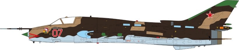 JC Wings Military 1:72 Russian Air Force Sukhoi SU-17M4 Fitter-K Red 07 (JCW-72-SU20-010)