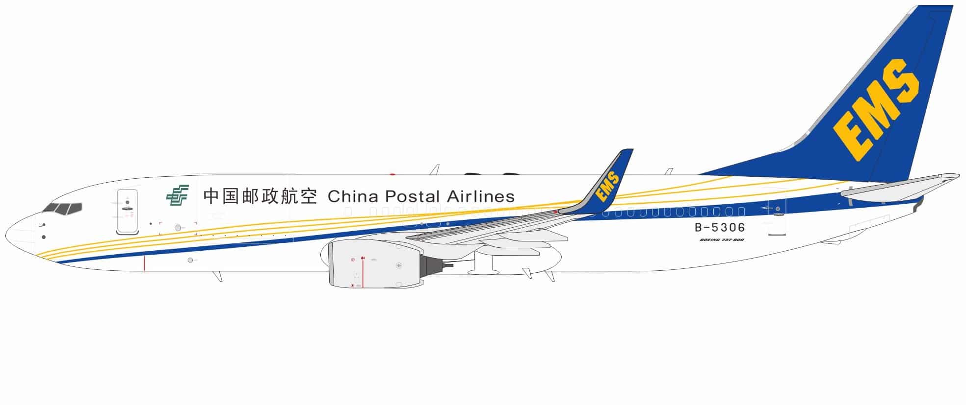 NG Models 1:400 China Postal Airlines Boeing B737-800(BCF)w B-5306 (NG58252)