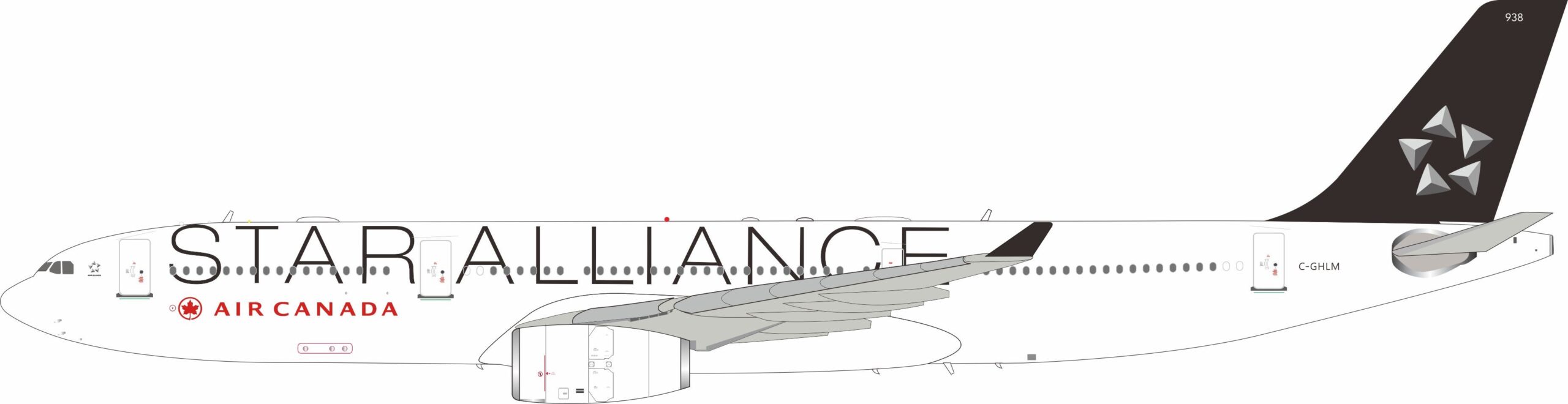 InFlight 200 1:200 Air Canada Airbus A330-300 "Star Alliance" C-GHLM (B-333-AC-HLM)
