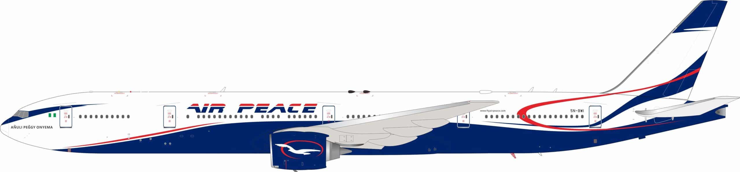 InFlight 200 1:200 Air Peace Boeing B777-300 "Anuli Peggy Onyema" 5N-BWI (IF773P41025)
