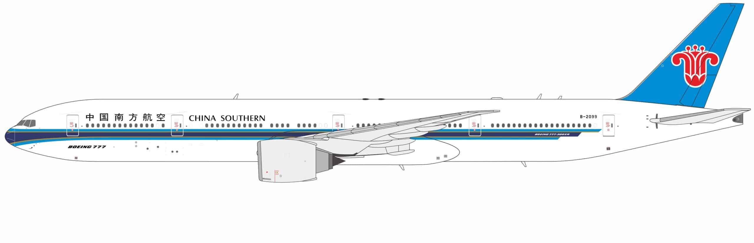 NG Models 1:400 China Southern Airlines Boeing B777-300(ER) B-2099 (NG24205)