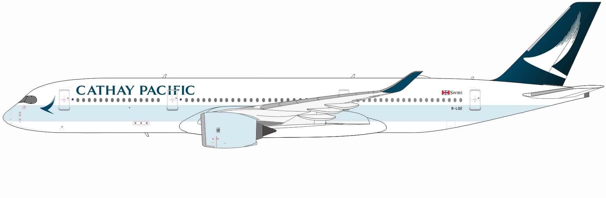 NG Models 1:400 Cathay Pacific Airbus A350-900 XWB B-LQE (NG39110)