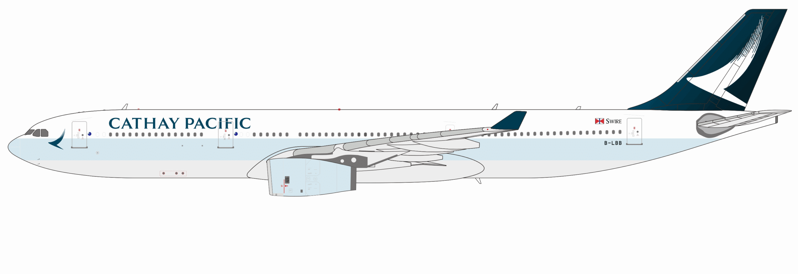 NG Models Ultimate 1:400 Cathay Pacific Airbus A330-300 "1,000th Airbus A330" B-LBB (NG62084)