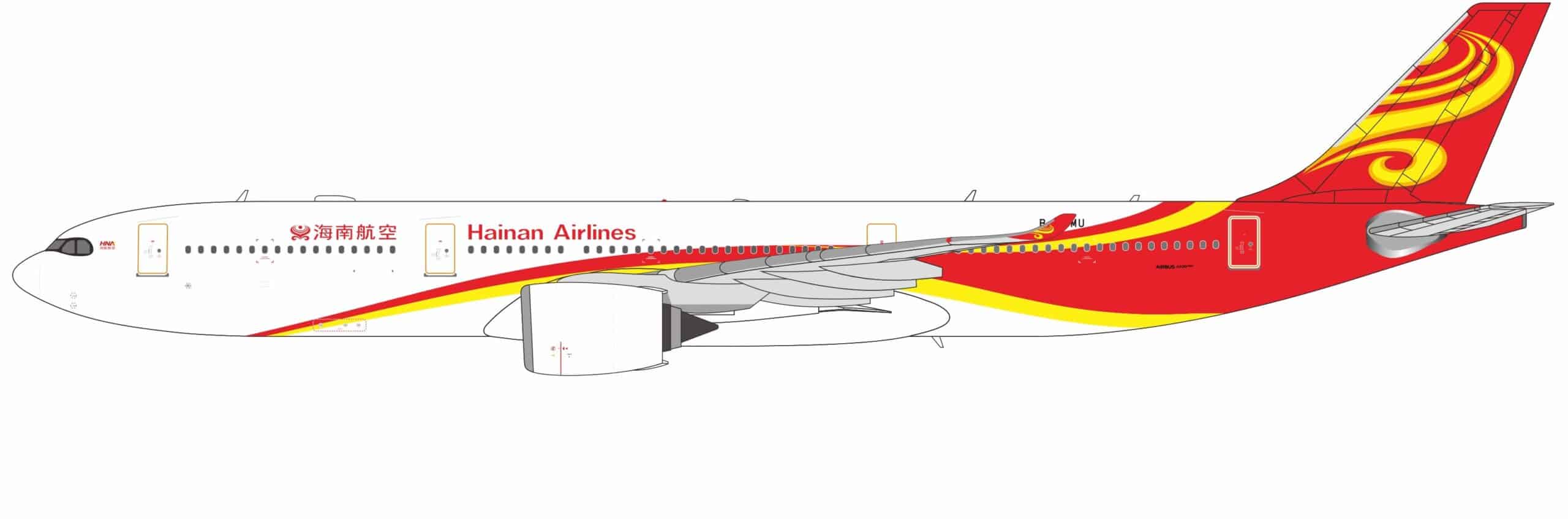 NG Models 1:400 Hainan Airlines Airbus A330-900neo B-32MU (NG68007)