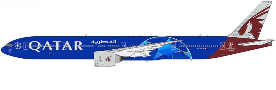 NG Models 1:400 Qatar Airways Boeing B777-300(ER) "UEFA Champions League" A7-BED (NG73084)