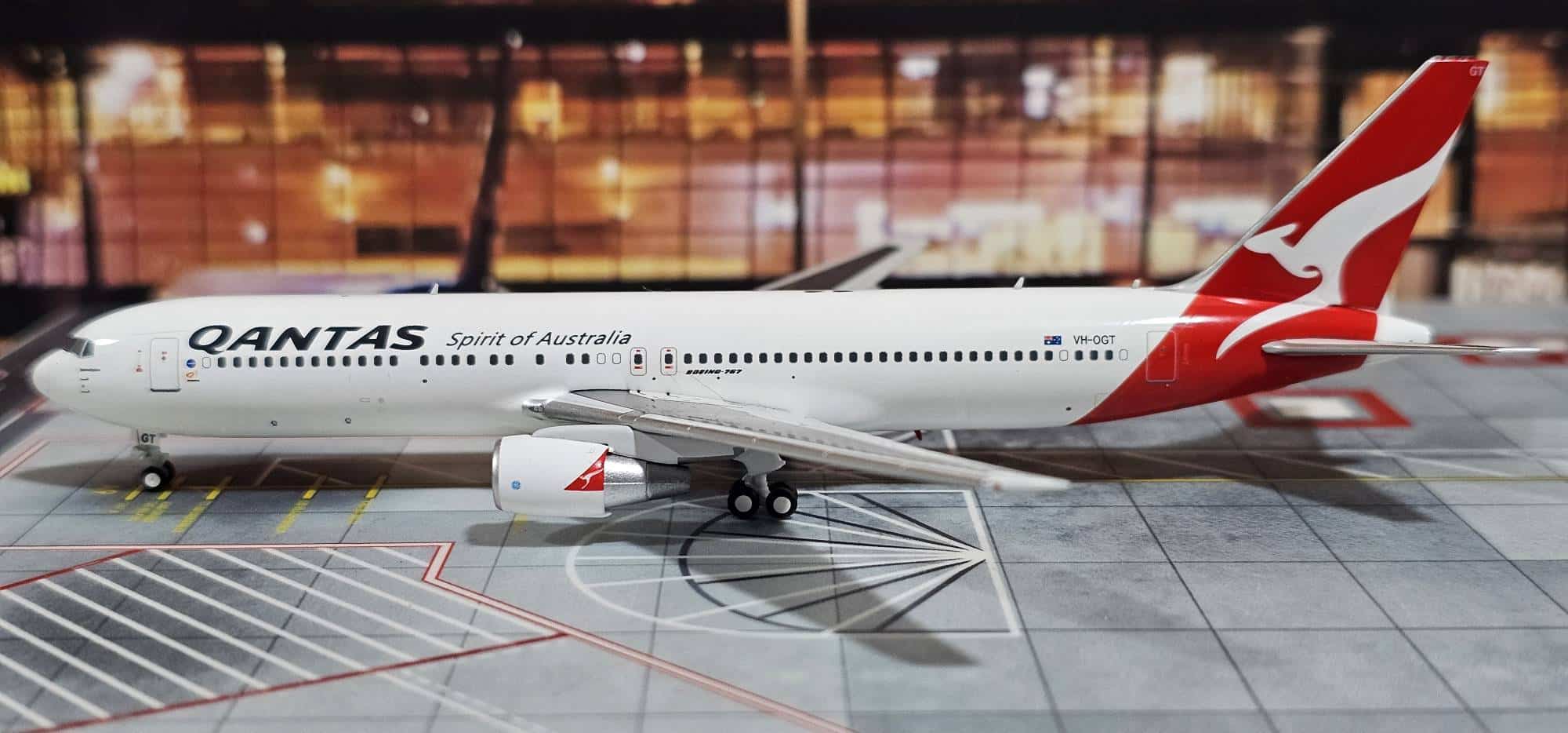 美品　Qantas B767-300 1/400スケールモデル　他4個セット Panda Models 1:400 Qantas Airways Boeing B767-300(ER