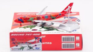 HX Models 1:400 Qantas Airways Boeing B747-400(ER) "Wunala Dreaming - Flaps Down" VH-OEJ (B616501F)