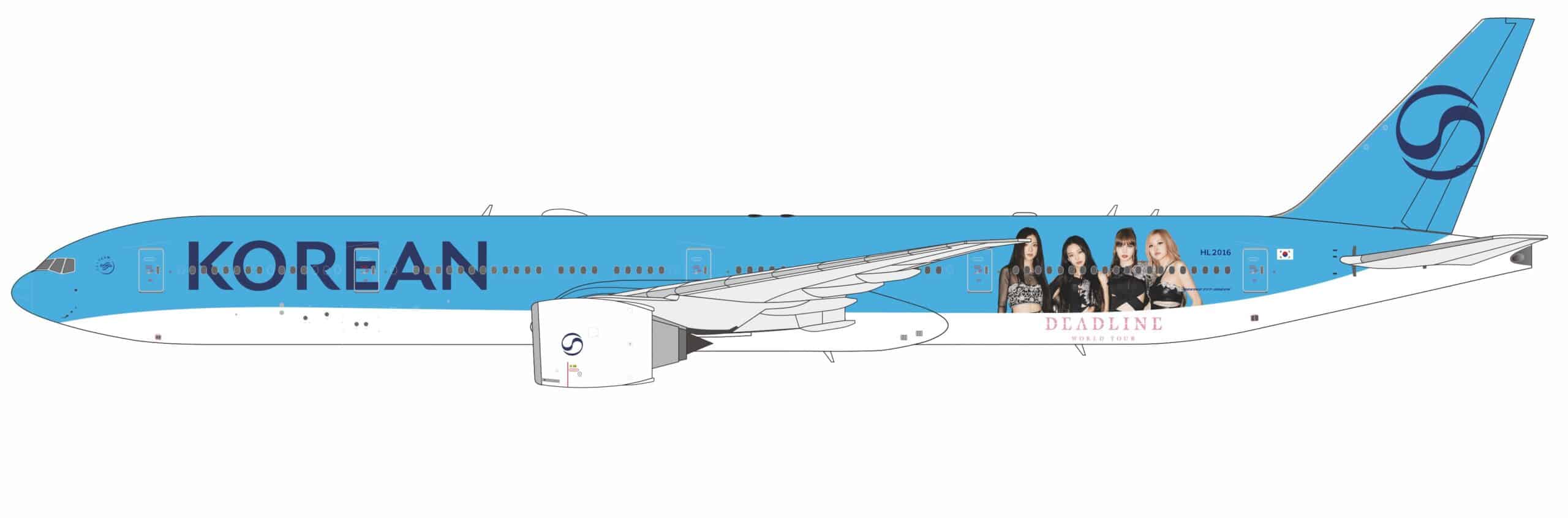 NG Models Ultimate 1:400 Korean Air Boeing B777-300(ER) "BlackPink" HL2016 (NG73086)
