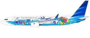 NG Models 1:200 Garuda Indonesia Boeing B737-800w "Pikachu Jet GA-1" PK-GMU (NG08012)