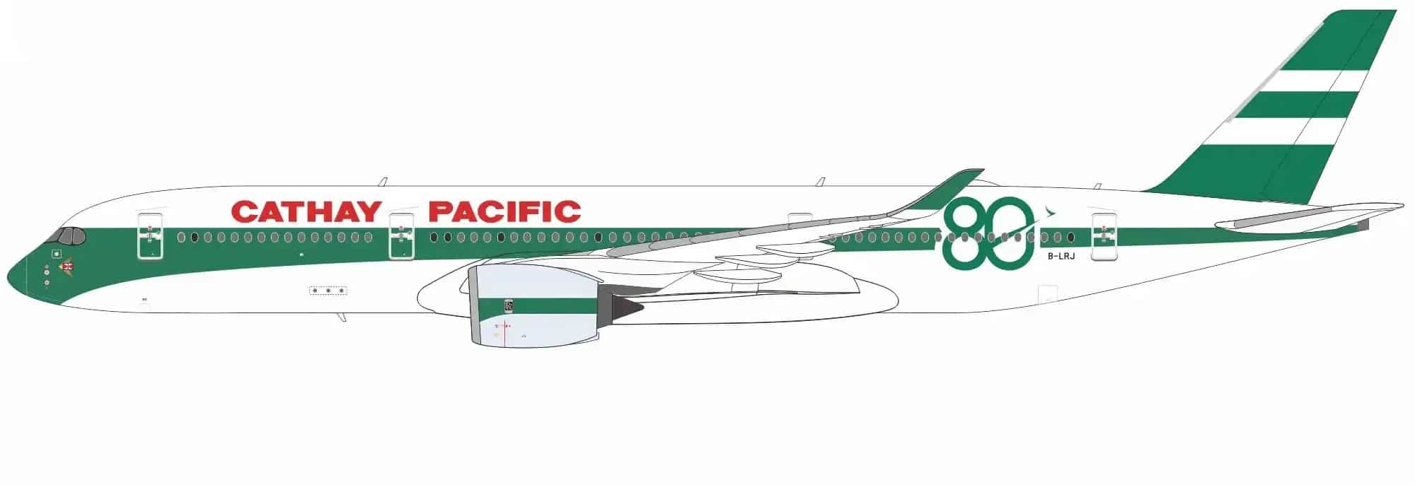 NG Models Ultimate 1:400 Cathay Pacific Airbus A350-900 XWB "80th Anniversary" B-LRJ (NG39128)