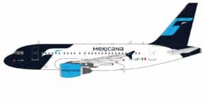NG Models 1:400 Mexicana Airbus A318-100 XA-UBT (NG48027)