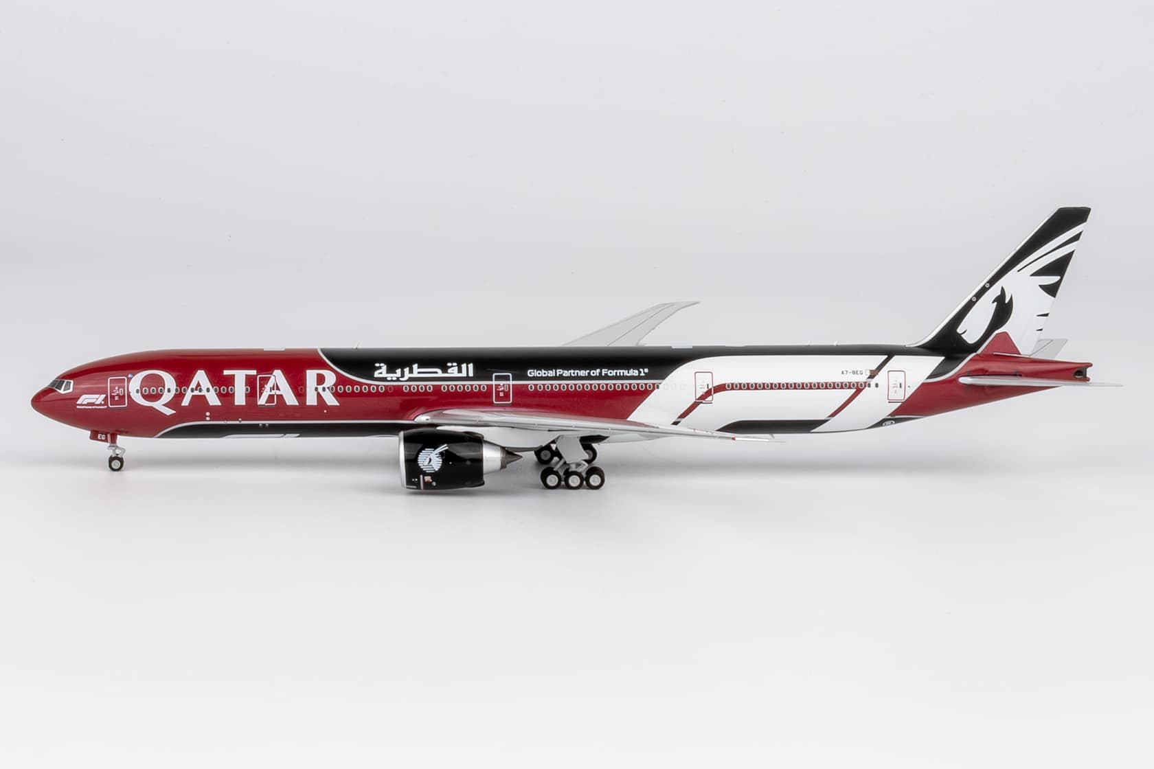 NG Models 1:400 Qatar Airways Boeing B777-300(ER) "Formula 1 Partner" A7-BEG (NG73096)