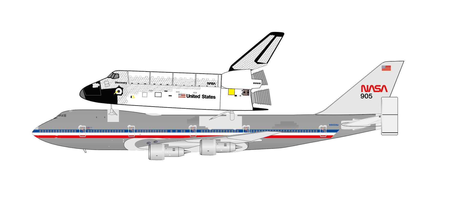 JC Wings 1:400 NASA Boeing B747-100 Shuttle Carrier Aircraft N905NA (XX40341)